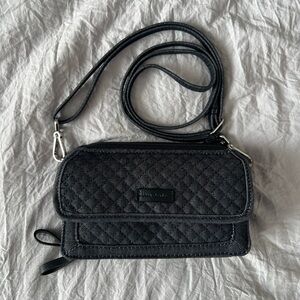 Vera Bradley Quilted DenimCrossbody Wallet